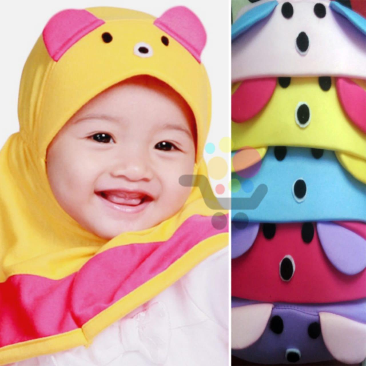 Kerudung Anak Bayi mutiara panda / Jilbab Anak Bayi / Jilbab Bayi / Hijab Pashmina Instan Anak