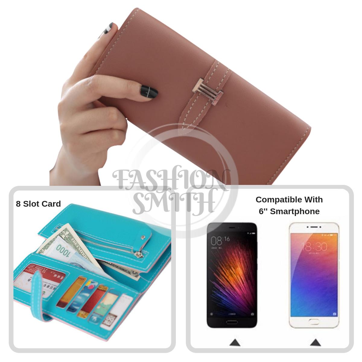 FashionSmith Dompet Wanita Lazada Panjang 10 Slot Saku New Euro Style Wallet
