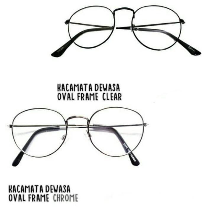 DISKON!! KACAMATA DEWASA - OVAL FRAME (BISA UNTUK GANTI LENSA MINUS / SILINDER)