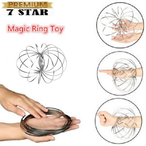 Magic Ring Mainan Sulap 7STAR Mainan Anti Stress Gelang Tangan - Gelang Tangan Ajaib Interaktif Stainless Steel 1Pcs
