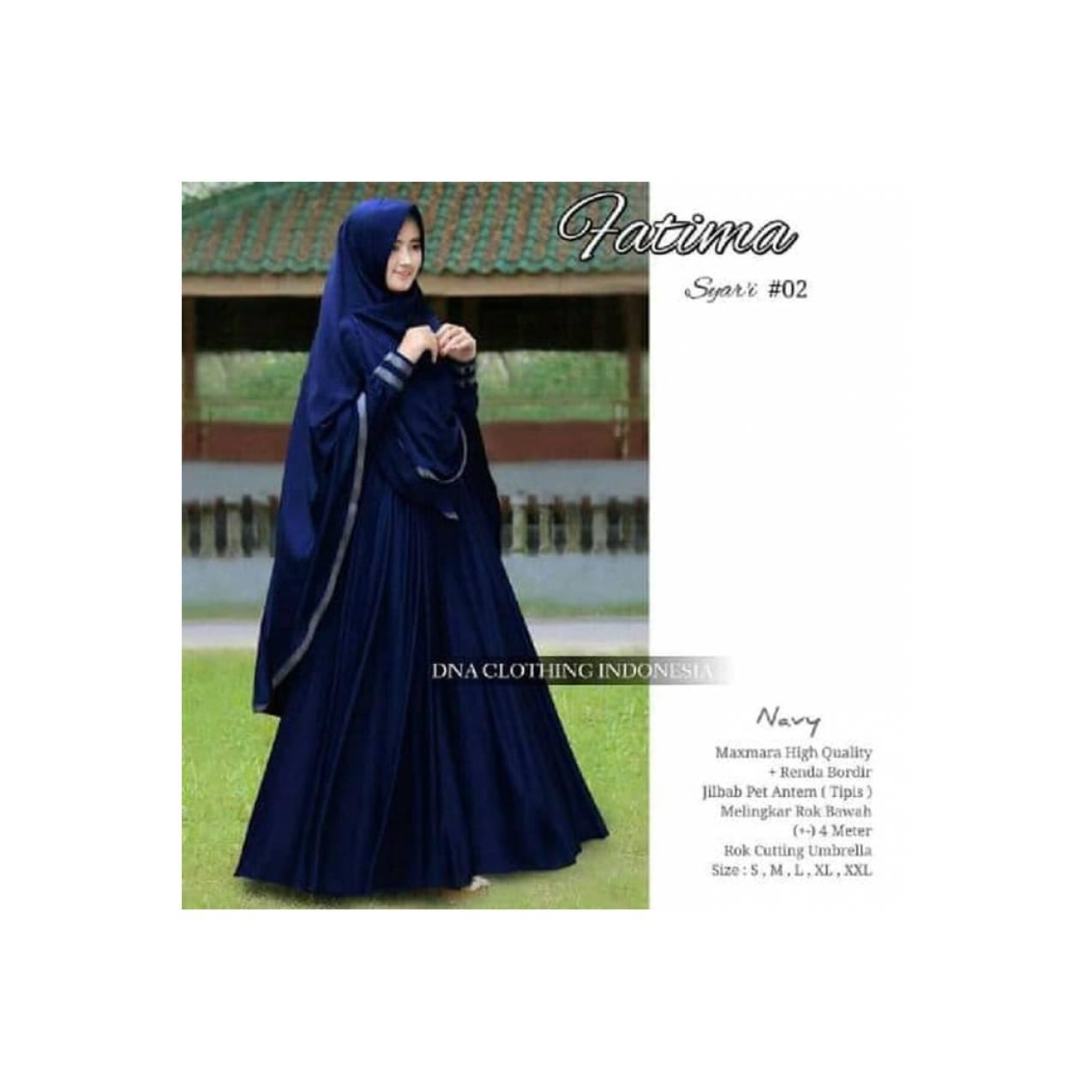 new new fatima syari setelan gamis maxmara polos busui elegan pesta