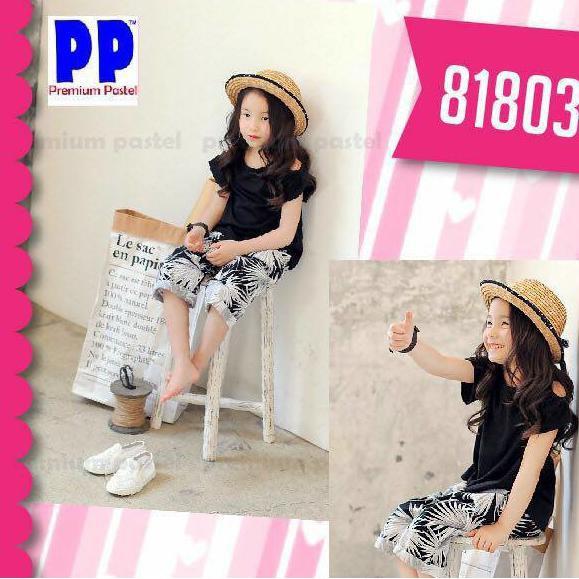PROMO SALE - PREMIUM PASTEL SETELAN PENDEK ANAK PEREMPUAN 81803 F001