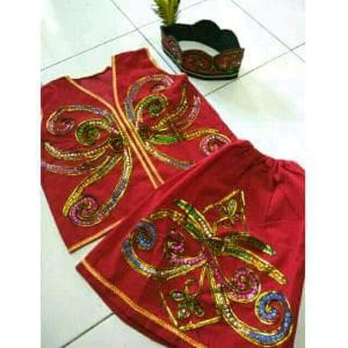 Promo Merdeka!! Baju Kostum Karnaval Anak Adat Dayak Kalimantan Limited - ready stock