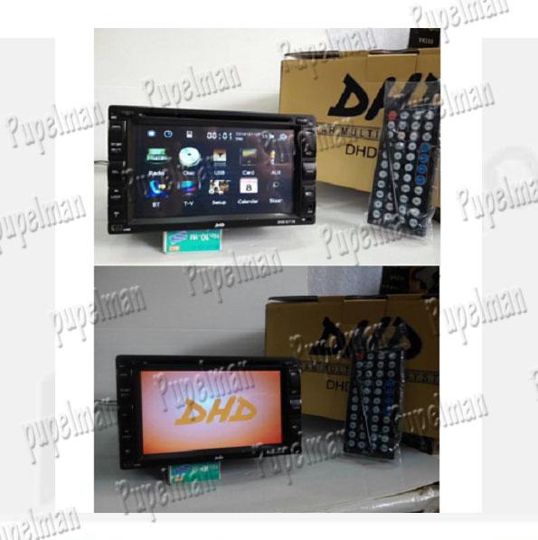 Aksesoris Mobil DHD 5718 by skeleton layar 6.5 Inch Tape tv mobil dvd double din head unit Radio bluetooth touch screen layar sentuh jazz ayla calya rush livina xenia avanza apv Asesoris Mobil