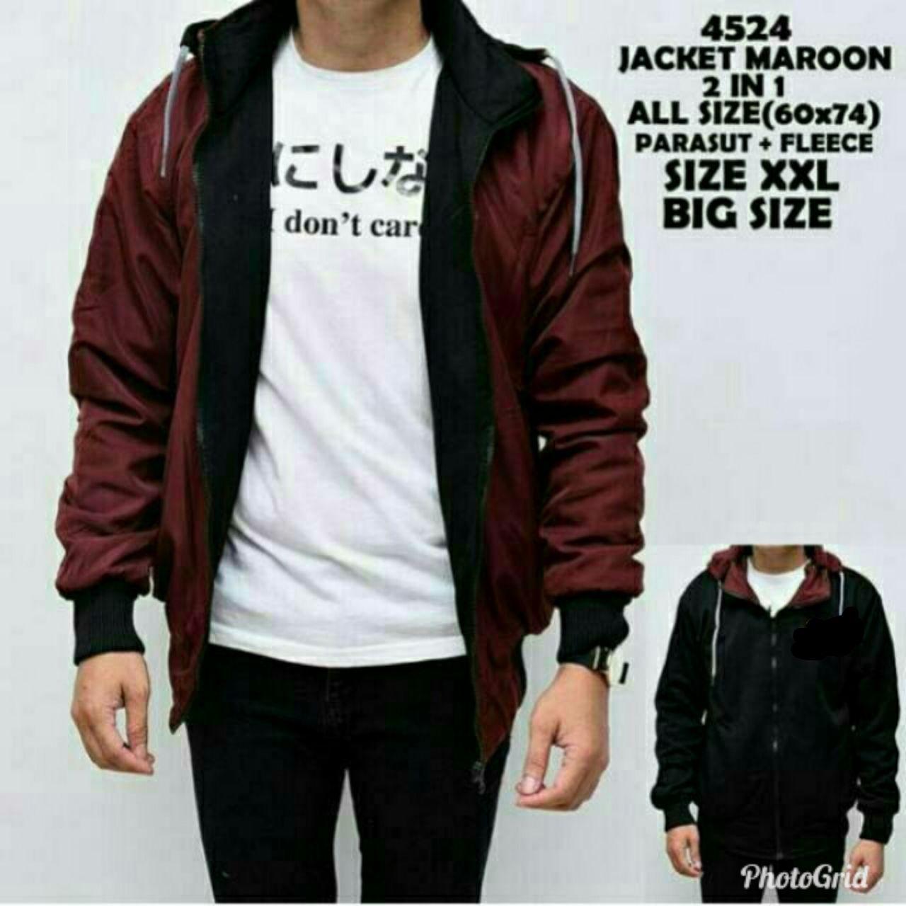 RL Jaket Parasut Bolak-Balik Jumbo XXL