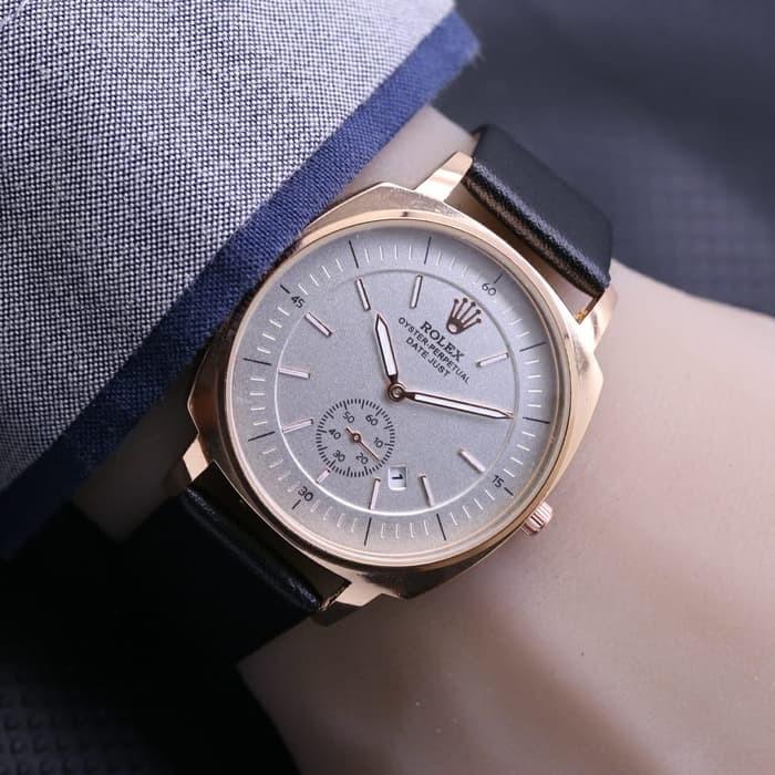 Jam tangan pria / Jam tangan pria original / Jam tangan pria murah / Jam tangan pria terbaru / Jam tangan pria swiss army / Jam tangan pria terbaik / Jam Tangan Pria / Cowok Rolex Chrono Detik Leather Black DISKON MURAH!!!