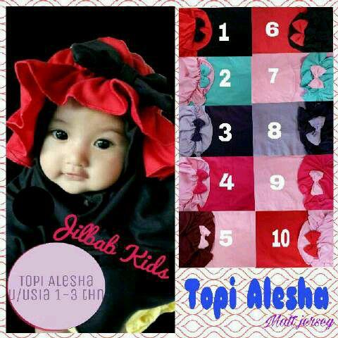 kerudung bayi topi alesha