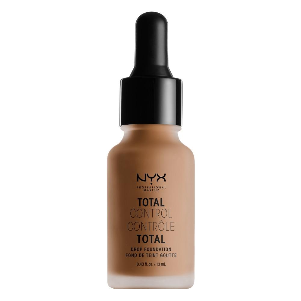 NYX Professional Makeup Total Control Drop Foundation Cinnamon - Alas Bedak Cair/Liquid Hasil Matte Untuk Kulit Normal Dan Berminyak Termasuk Dropper/Pipet