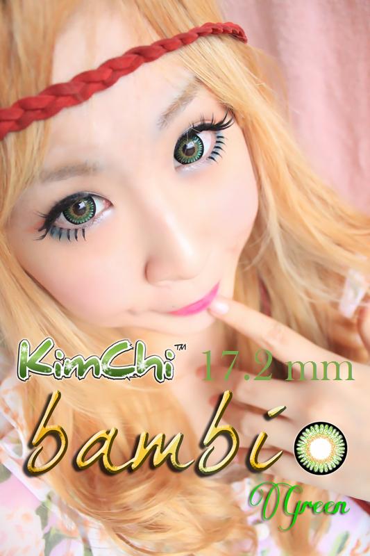 Promo Acessoris Warna Mata Softlens Kimchi Bambi Green Hijau
