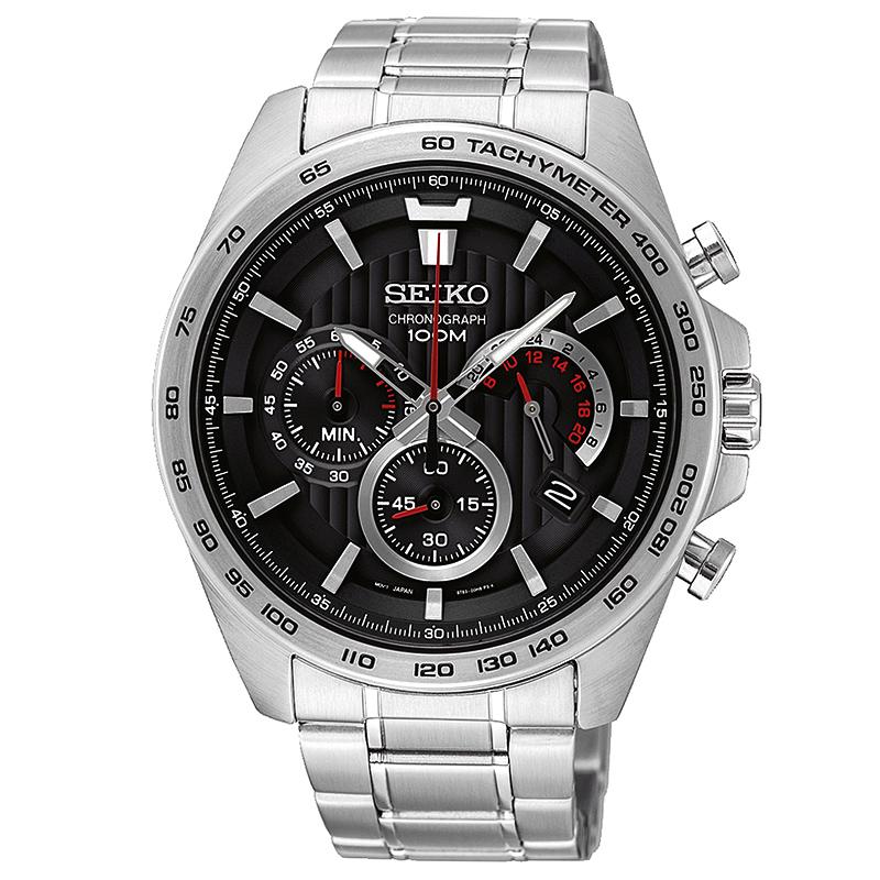 Seiko Chronoraph - Jam Tangan Pria - Silver - Stainless Steel - 992BSS-V