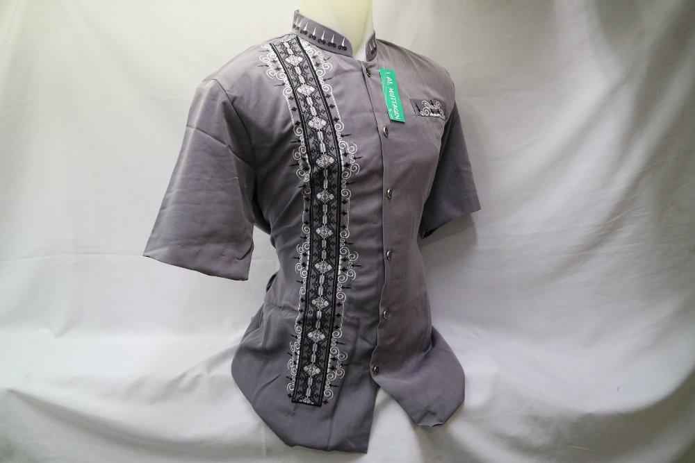 Baju Muslim Pria Kemeja Koko Jasko Jas Koko Abu Lengan Pendek Baju Grosir Pasar Tasik Tanah Abang Jakarta SKH 098 di lapak Al Muttaqin Collection produsenbajukoko