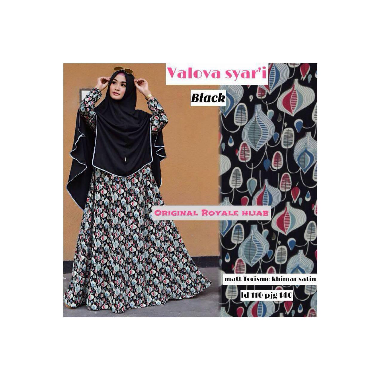 valova syari 4 warna ori / gamis syari oki