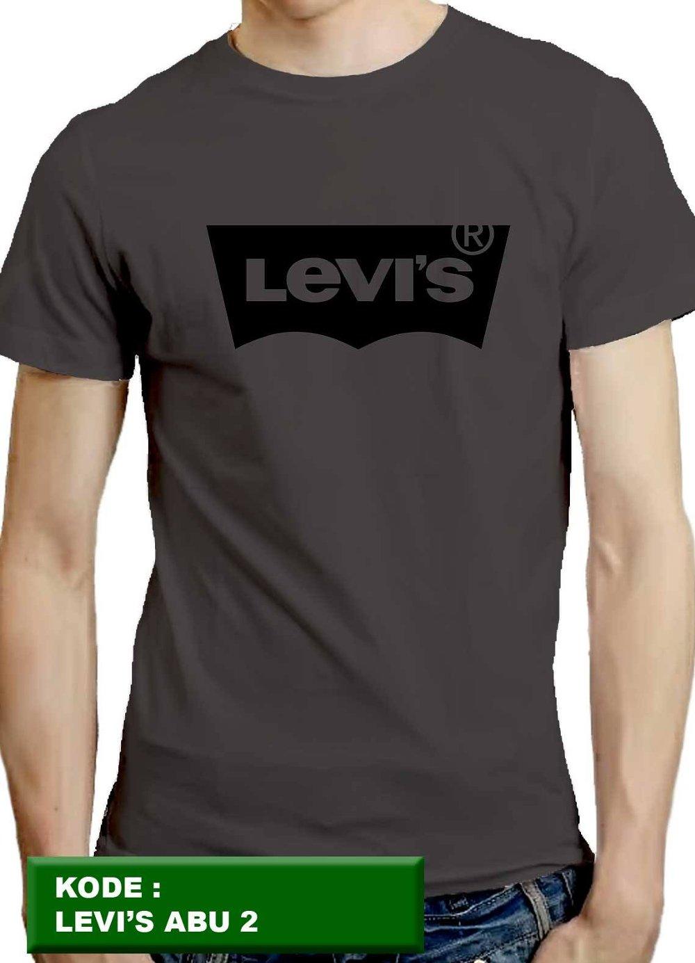 Kaos levis, levi's, baju, kaos distro, kaos cowok, kaos pria, pakaian pria, tshirt, kaos abu 2, jeryhansen di lapak jeryhansen jeryhansen
