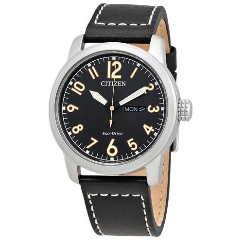 Warga Negara BM8471-01E Pria Tali Kulit Jam Tangan