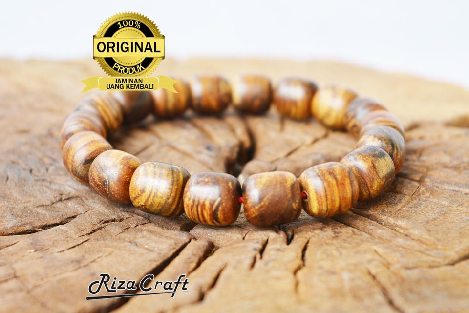 Gelang Kayu Gaharu Kalimantan Wangi Asli Super King motif Zebra Kotak Kapsul Kualitas Terbaik