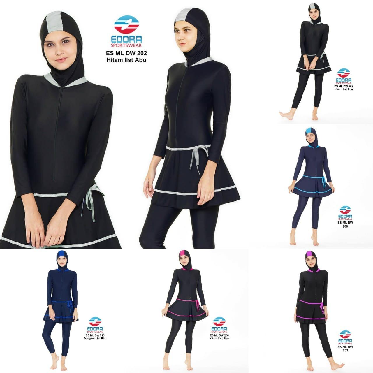 Edora Baju Renang Muslim dan Muslimah Wanita Dewasa ES ML DW