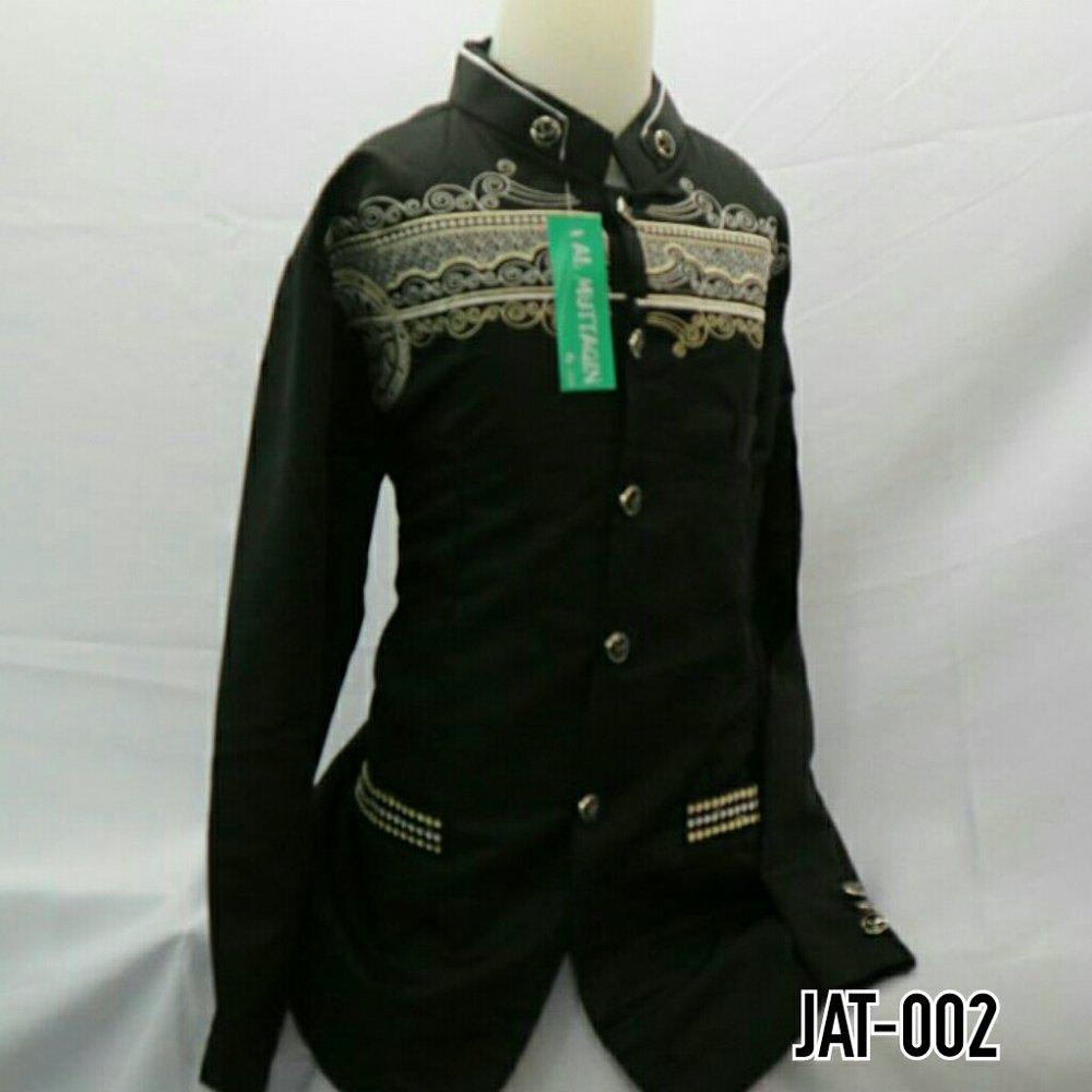 Baju Koko Anak Pakaian Muslim Anak Jasko Jas Koko Anak Hitam Bordir Lengan Panjang Al Muttaqin Seragam Murah BerkualitasAT 002 di lapak Al Muttaqin Collection produsenbajukoko