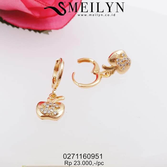 BEST SELLER MEILYN ANTING APEL CHANEL ZIRCON GOLD 0271160951 MEILI - evruDKoS