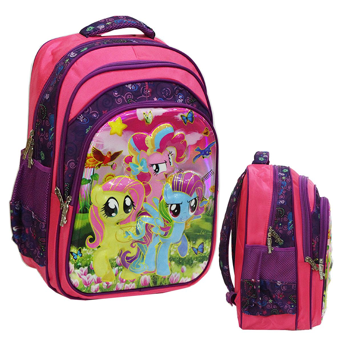 Onlan HARGA PROMO ANAK SEKOLAH My Little Pony 5D Timbul Hologram Tas Ransel Anak SD Import - Purple