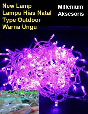 Lampu Hias Natal Led Outdoor Warna Ungu 10 Meter-100 Led+Samb.Kbl @ lampu tumblr tidur led philips led motor emergency hias tumbler belajar gantung mobil