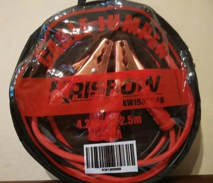 Kabel Aki jumper Mobil 200A 2.90mm 2.5 meter/ Jumper Cable Krisbow