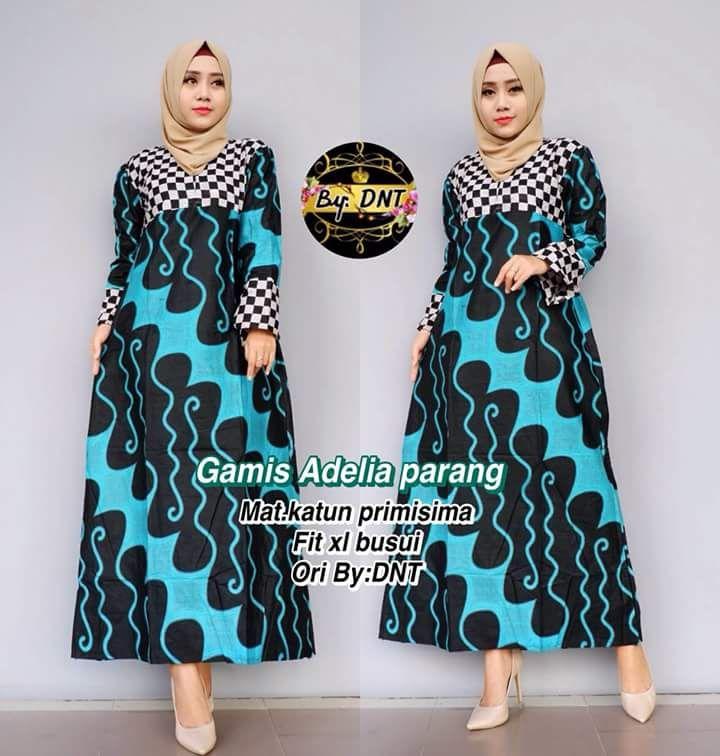 Baju Batik - Baju Muslim Wanita Terbaru 2018 - Batik Kondangan - Batik Wanita Murah - Dress Batik - Batik Wanita - Gamis Batik - Gamis Adelia Parang