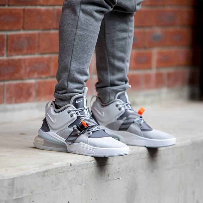SEPATU NIKE AIR MAX AIRMAX FORCE 270 HIGH GREY PREMIUM QUALITY / sepatu gaya / sepatu murah / sepatu jogging / sepatu keren / sneaker / sepatu diskon / sepatu olahraga / sepatu lari / sepatu / sepatu ori / sepatu gaya / sepatu casual / sepatu futsal