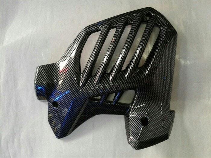PROMO Variasi Cover Tutup Radiator Hitam Carbon Yamaha AEROX 155 Termurah. TERLARIS