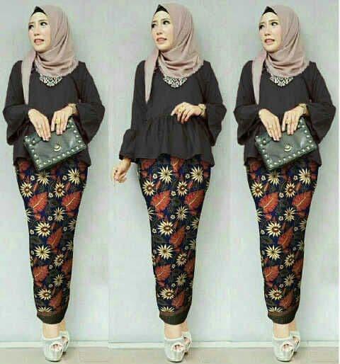 Debbie Gallery Maxi Dress Lengan Panjang HITAM / Kebaya Modern / Gamis / Gaun Pesta Muslimah / Baju Muslim Wanita / GPS