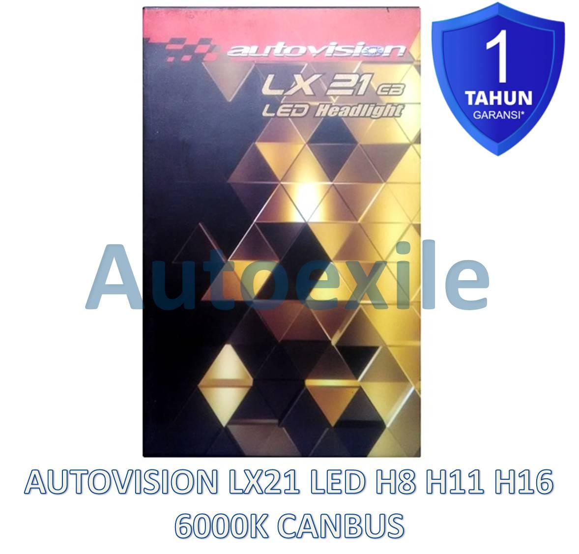 Autovision LX21 CB LED H8 H11 H16 21W 6000K Putih Luxeon Z ES Canbus Lampu Mobil Garansi Avanza Veloz Agya Ayla Camry Ertiga Fortuner Rush Rav4 Prius Land Cruiser Pajero Sport Outlander Xpander VRZ Innova Reborn