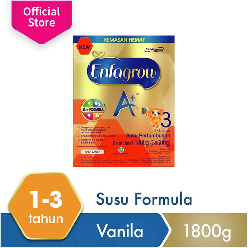 Enfagrow A+3 Susu Formula - Vanila - 1800 gr Box