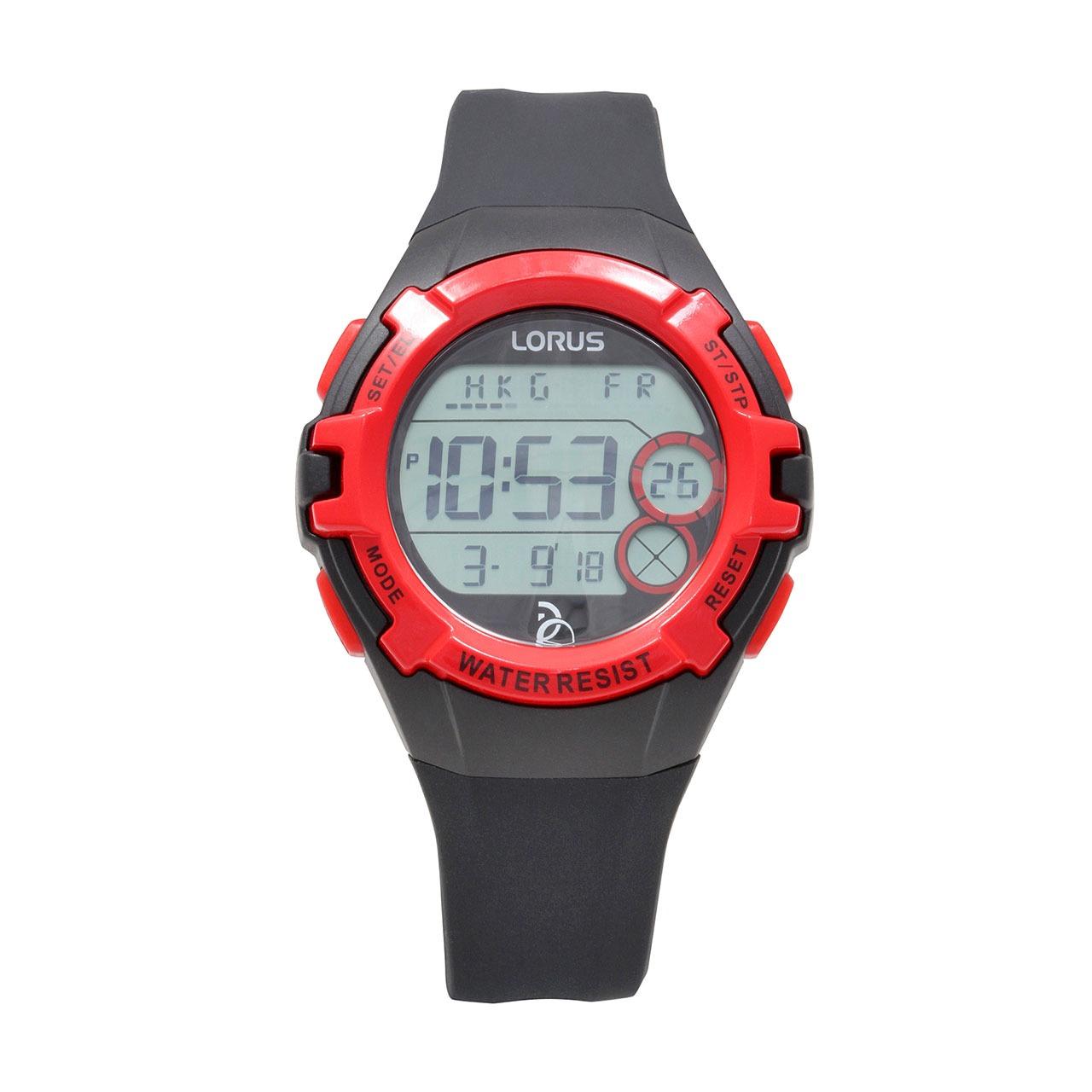 LORUS Jam Tangan - Black Red - Silicon - R2389LX9