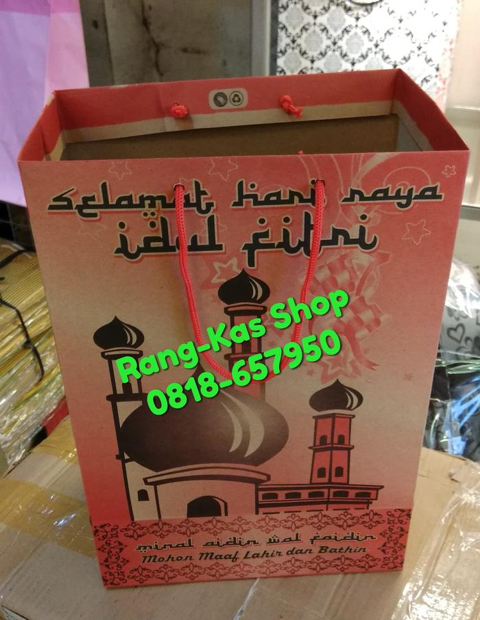 TERLARIS!!! Paper bag Lebaran Idul Fitri karton doff Merah - 2Wm1ZZ