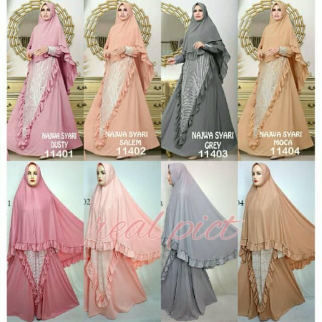 (TERBARU) NAJWA SYARI MAXI GAMIS Busui resleting misbie LD.120 P.136 + BERGO no pad Fit XXXL BAJU MUSLIM JUMBO (PINK)