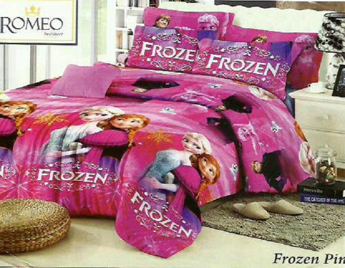 Sprei Romeo ukuran 180 x 200 / King / No.1 - motif kartun Pink - sprei terbaru yang nyaman / sprei termurah / sprei tidak luntur / sprei import / sprei anak / sprei dewasa / sprei berkualitas / sprei bagus / sprei keren / sprei trendy / sprei trendy / spr