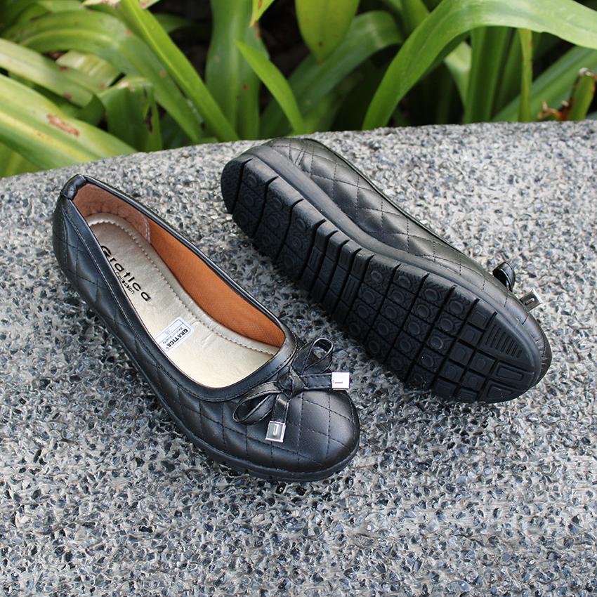 Gratica Sepatu Flat Shoes AP-51 Hitam