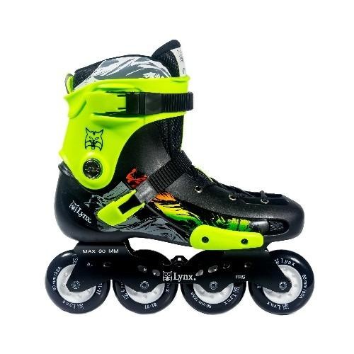 LYNX Sepatu Roda Slalom Inline Skate Gladiator - Black Neon