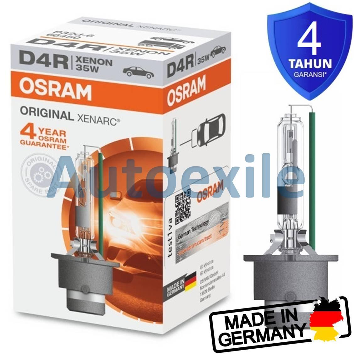 Osram Xenarc Original HID D4R 35W 4500K 66450 Lampu Xenon Kuning Mobil New Alphard New Vios Altis MarkX