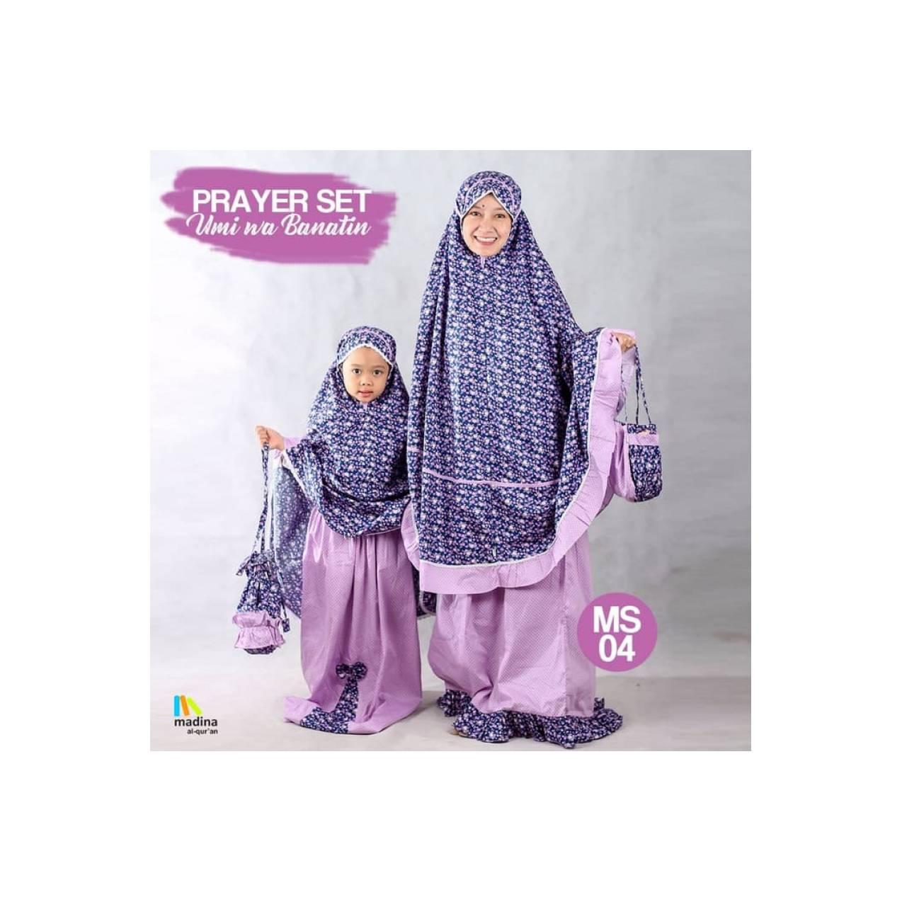 ( NEW )Sarimbit Mukena Kembar Ibu dan Anak PrayerSet Zhafira Madina - Tipe A