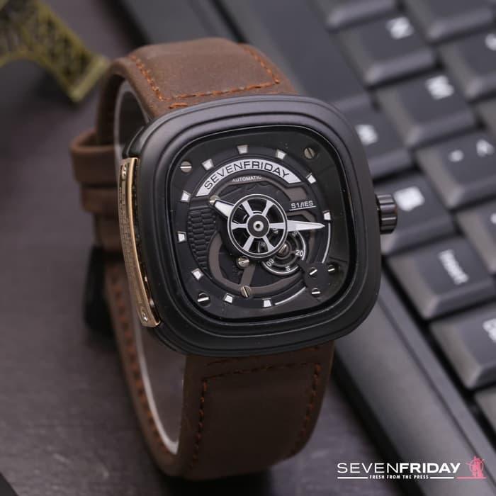 Jam Tangan Pria / Cowok Sevenfriday SK980 Leather Brown Rose / Jam Tangan Trendy / Jam Tangan Elegan / Jam Tangan Outdoor / Jam Tangan Keren / Jam Tangan Murah / Jam Tangan kekinian / Jam Tangan Serbaguna / Jam Tangan Anti Air / Jam Tangan Pria