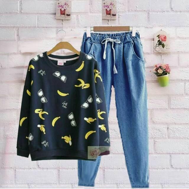DAMAI FASHION JAKARTA - setelan KACAMATA pisang - konveksi tanah abang