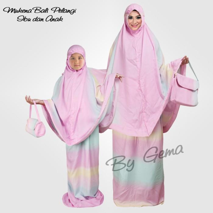 Promo Lebaran Danik_Fashion Mukena Bali Pelangi Couple Mukena Bali Ibu Dan Anak Mukena Samaan Mukena ()
