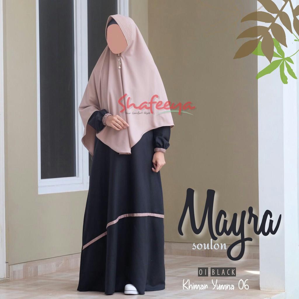 (TERBARU) Shafeeya - Gamis Mayra Kode 01-03 (Maroon XXL)