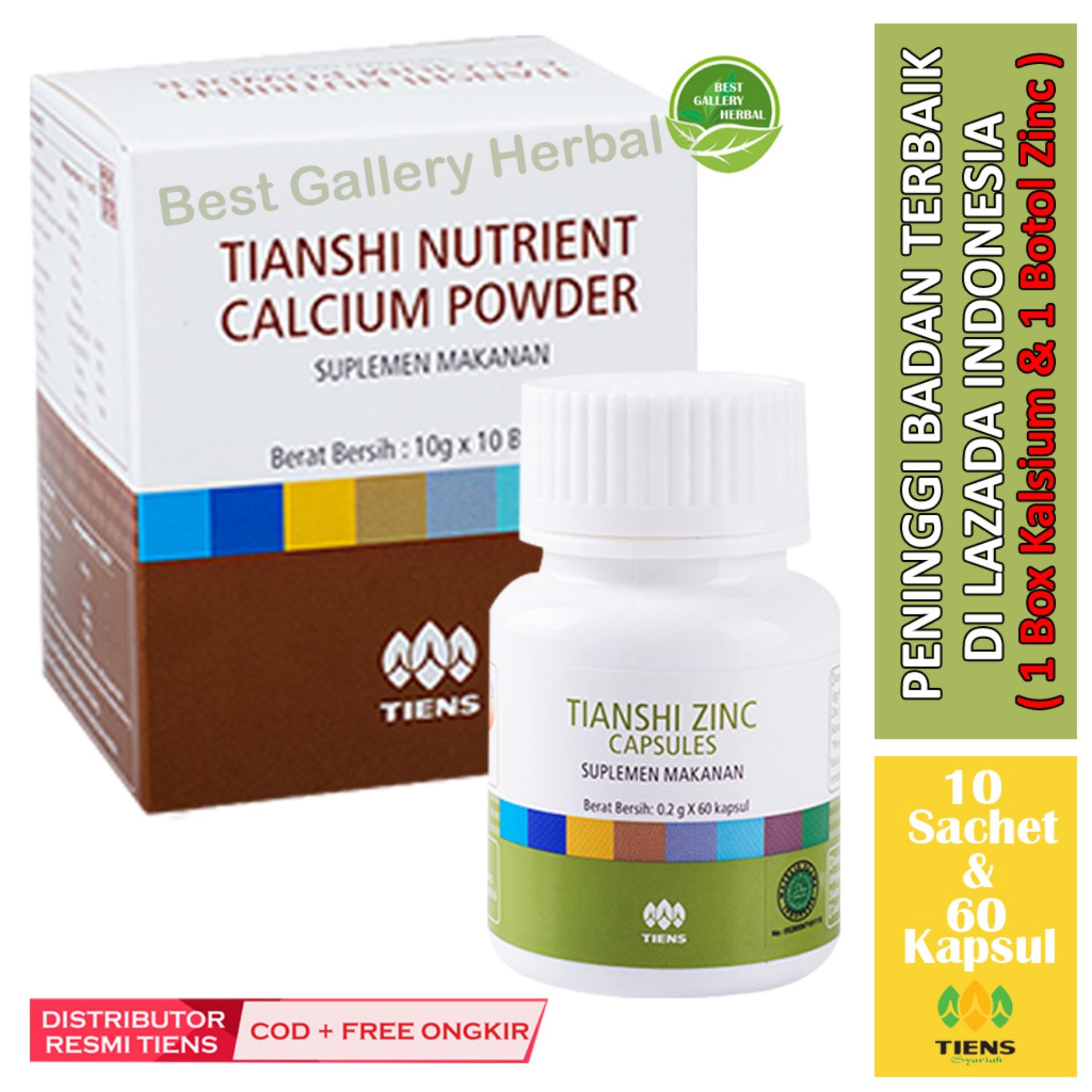 Obat Peninggi Badan Alami Grow Up TIENS Super / 1 Box Kalsium dan 1 Botol Zinc (100% Terbukti) TERBAIK BERKUALITAS Di LAZADA PROMO Murah By Best Gallery Herbal
