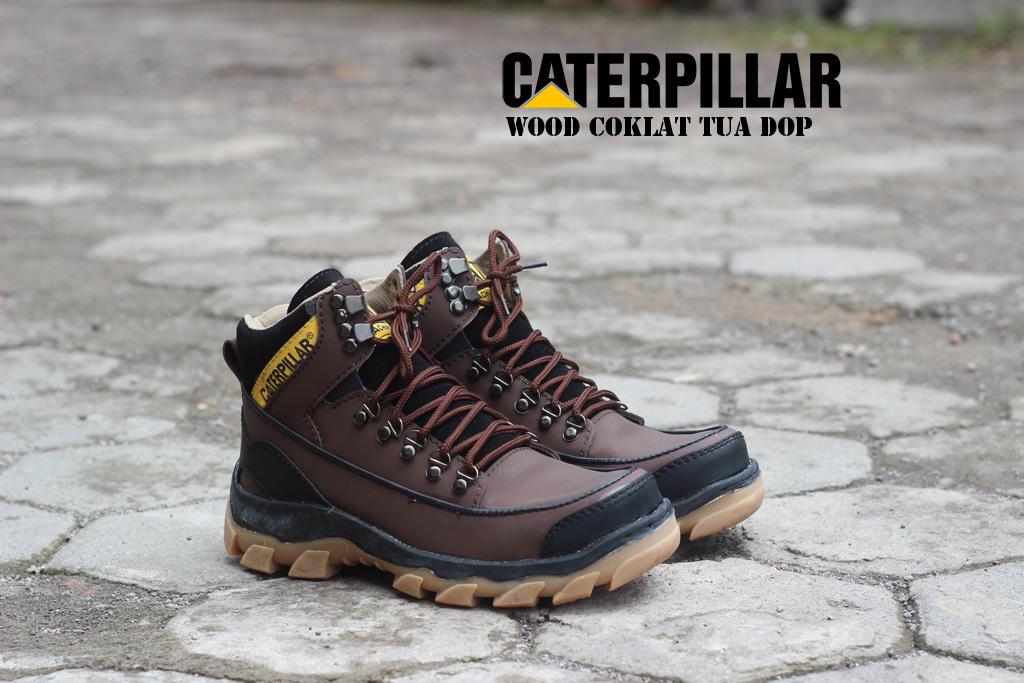 Grosir Sepatu Caterpillar Boots Safety Wood Ready 3 Warna - Hitam, 39 Gudang Fashion