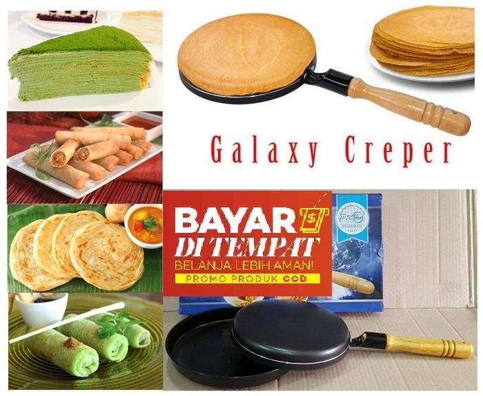 Modernlifeshop Creper Pan Wajan Kuali Pembuat Crepes Kulit Lumpia Kebab Martabak Tipis 20cm / Loyang Crepe / Wajan Terbalik / Galaxy Creper / Cetakan Kue Kulit Dadar Gulung Guling Lumpia Kwalik Kuali Panci Frypan