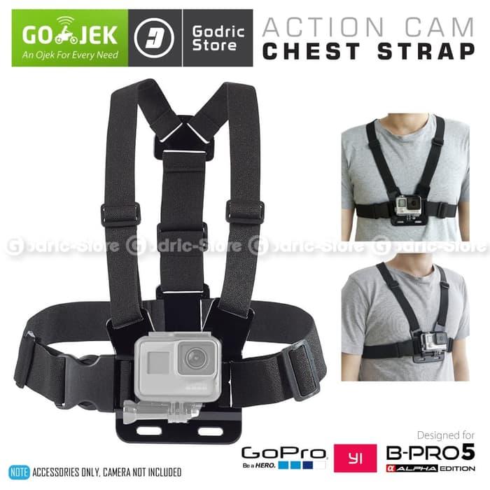 Godric Action Cam Chest Strap for GOPRO, BRICA B-PRO & Xiaomi Yi Camera