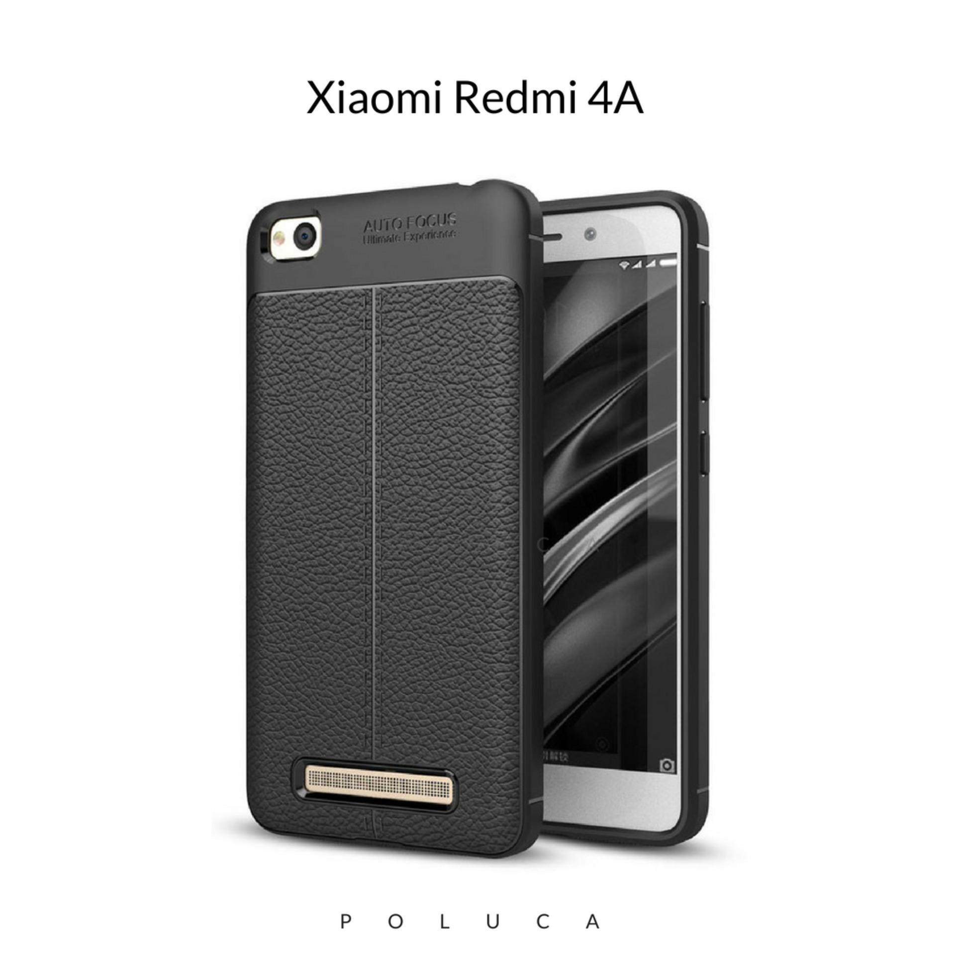 Poluca Luxury Case For Xiaomi Redmi 4A Ultimate Experience TPU Leather Autofocus - Black