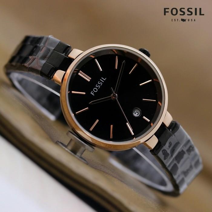 Jam Tangan Wanita / Cewek fashion Fossil Glossy - rantai model terbaru dan terlaris free box dan baterai