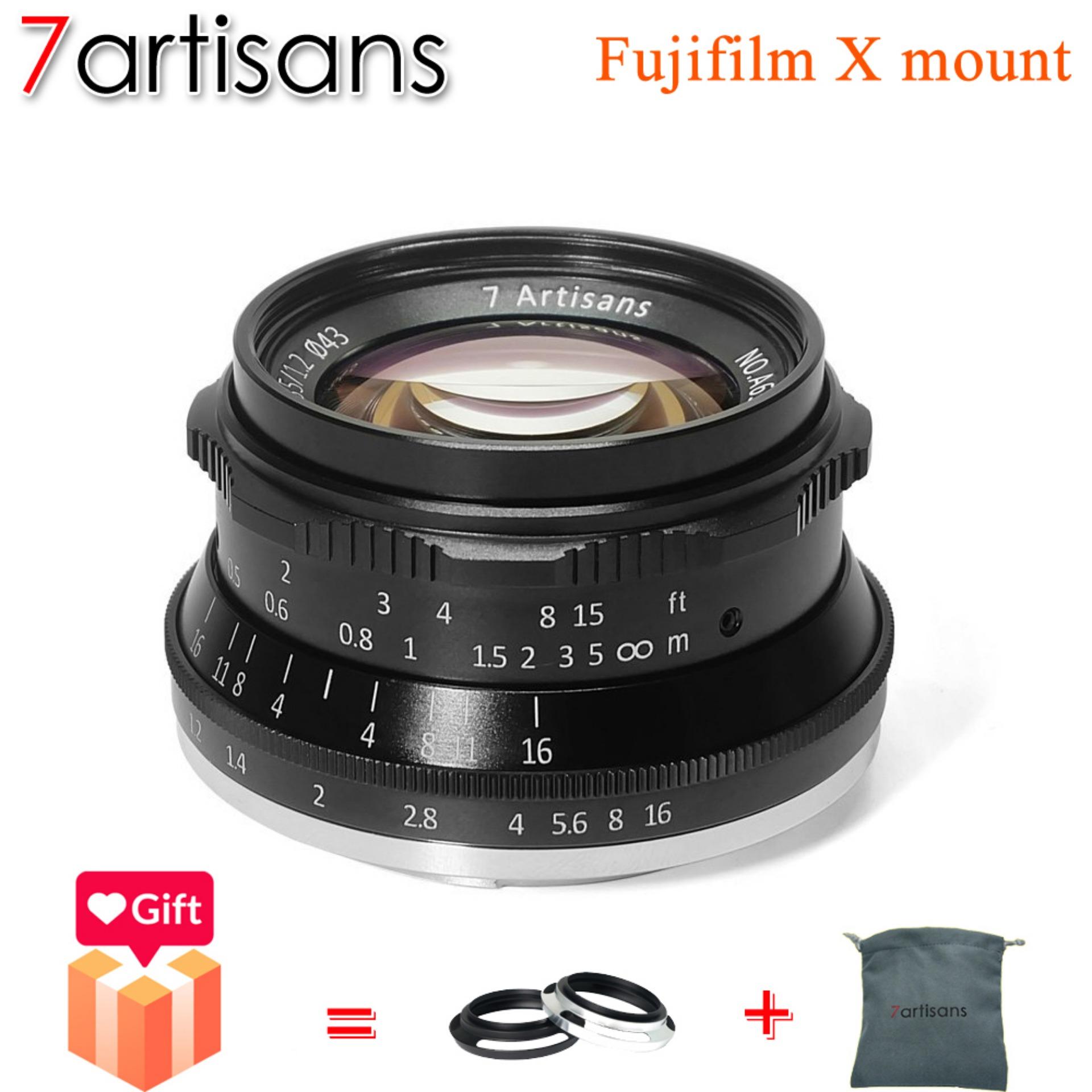 7artisans Fujifilm 35mm F1.2 APS-C Large Aperture Portrait Landscape Manual Focus Micro Single Lens Widely Fit for Compact Mirrorless Camera Fuji X-A1 X-A10 X-A2 X-A3 A-AT X-M1 X-M2 X-T1 X-T10 X-T2 X-T20 X-Pro1 X-Pro2 X-E1 X-E2 (Black)